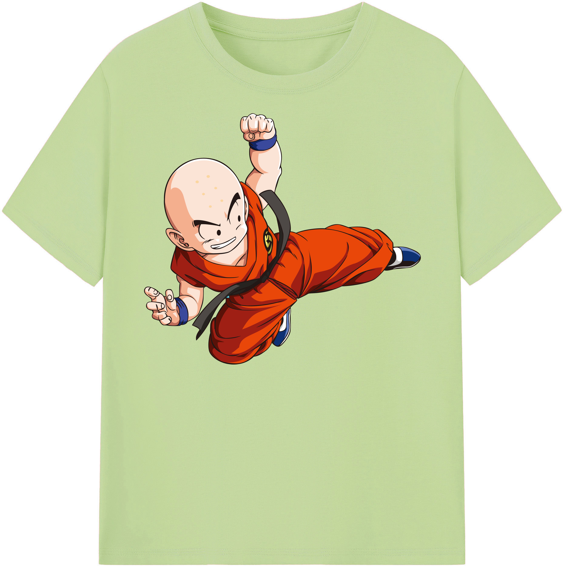 （画像用） ドラゴンボール クリリン DRAGON BALL krillin 綿100％半袖Tシャツ（フロントプリント）